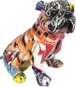 Dekoračná soška Graffiti buldok, 13 cm%