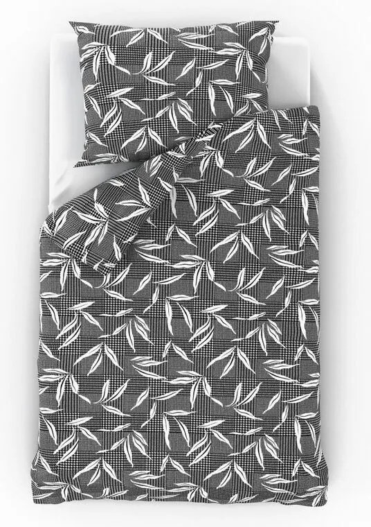 Kvalitex Bavlnené obliečky Osaka sivá, 140 x 200 cm, 70 x 90 cm