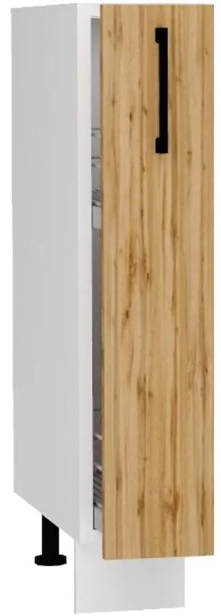 Kuchynská skrinka Bono D15 Cargo + košík dub wotan