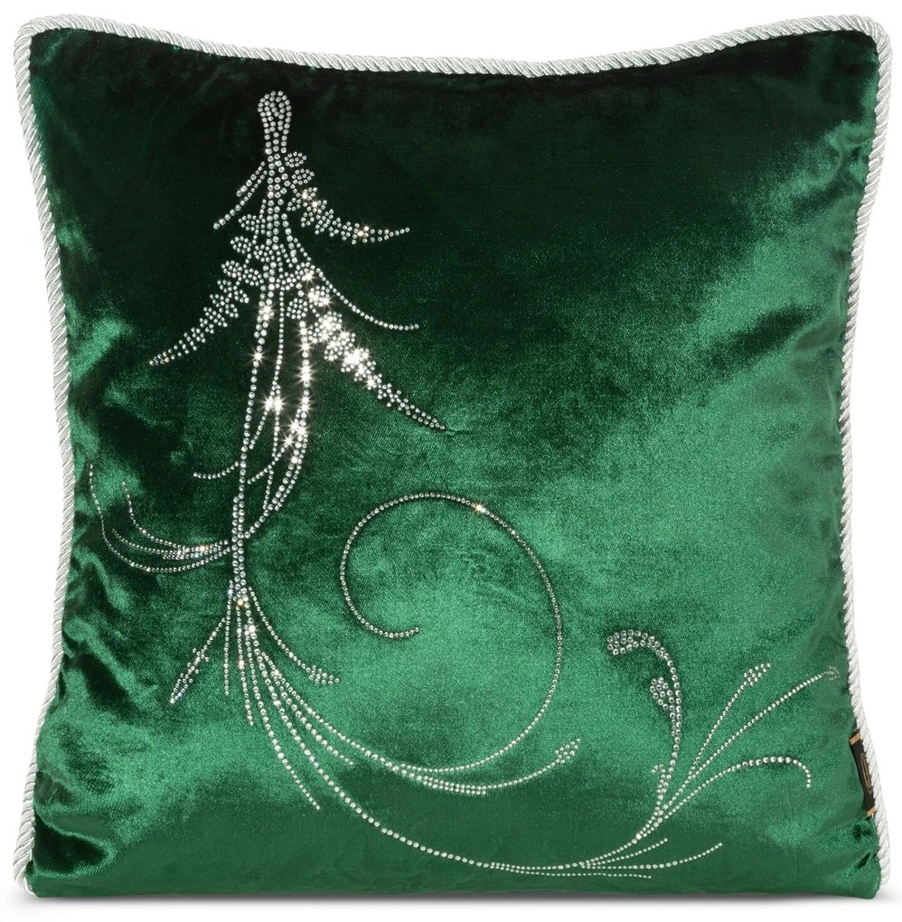 DEKORAČNÁ OBLIEČKA NA VANKÚŠ ROYAL10 45X45 CM TMAVOZELENÁ