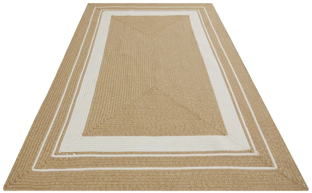 NORTHRUGS - Hanse Home koberce Kusový koberec Braided 105556 Creme Beige – na von aj na doma - 200x290 cm