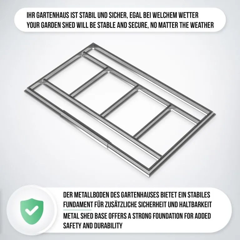 Jago Záhradný domček na náradie, zelený, 190 x 121 x 180 cm