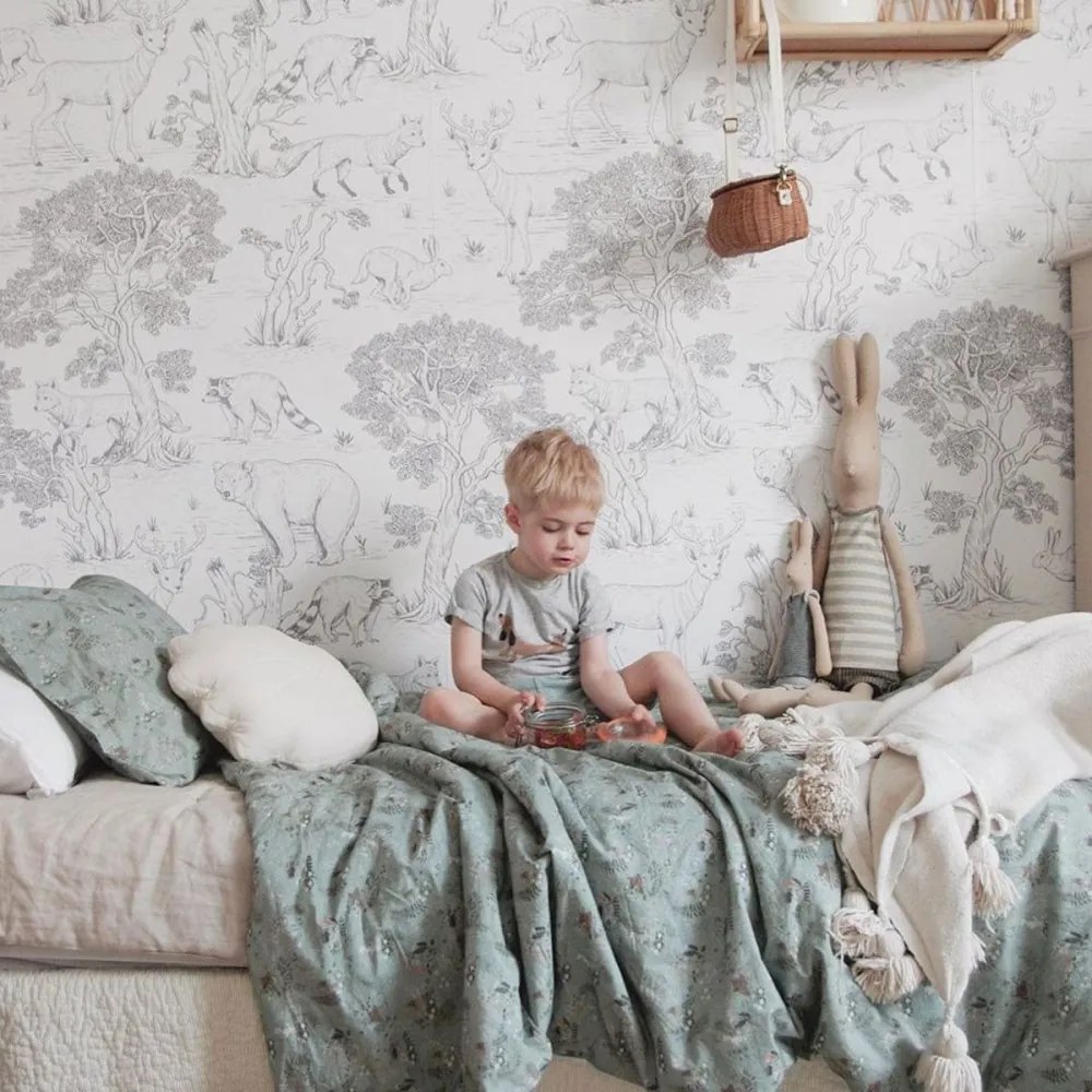 Tapeta čiernobiele zvieratá 280x100 cm