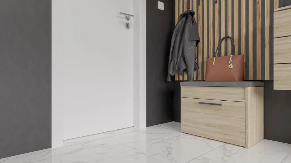 Botník (skrinka na topánky) Puntuable Mini 1 (dub sonoma). Akcia -22%. Vlastná spoľahlivá doprava až k Vám domov. 1132604