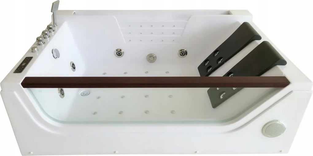 Vírivka s vírivkou 180 x 120, dvojmiestna, Led, ozónový ohrievač, rádio