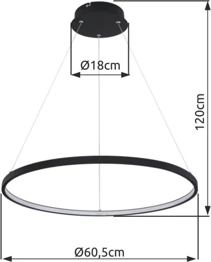 Globo 67192-29B - LED Luster na lanku RALPH LED/29W/230V
