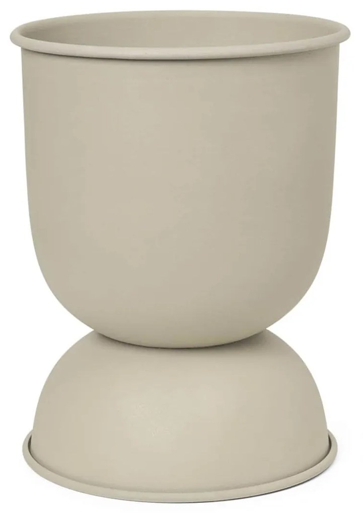Ferm Living Kovový kvetináč Hourglass Cashmere Extra Small