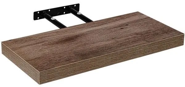 Stilista nástenná polica Volato, 30 cm, tmavé drevo