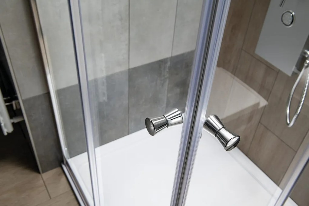 Aqualine, AGGA štvorcová sprchová zástena 800x800mm, číre sklo, HLF808