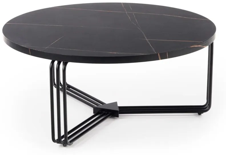 Konferenčný stolík ANTICA 80 cm mramor čierny