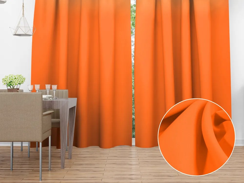 Biante Dekoračný záves Rongo RG-035 Oranžový 140x170 cm