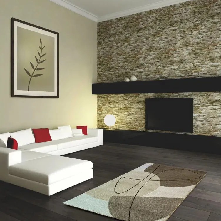 Kusový koberec Achat 550 Dark beige, 160x230, hnedá, obývacia izba, Spoltex