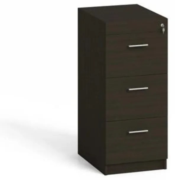 Drevená zásuvková kartotéka A4, 3 zásuvky, wenge