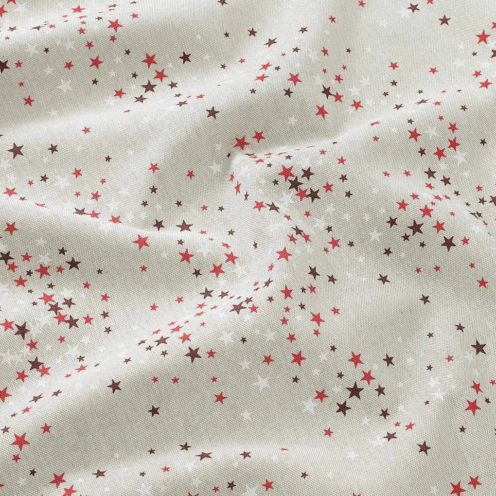 Goldea okrúhly obrus valencia - hviezdičky na režnej Ø 200 cm