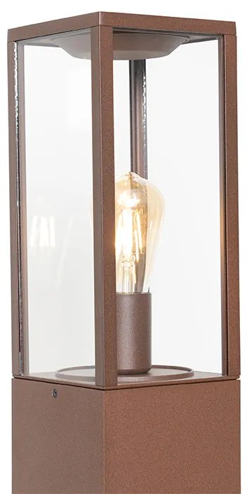 Priemyselná vonkajšia stojaca lampa hrdzavohnedá 80 cm IP44 - Charlois