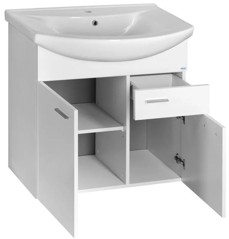 Aqualine Aqualine, ZOJA umývadlová skrinka 71,5x74x34cm, biela, 51075A