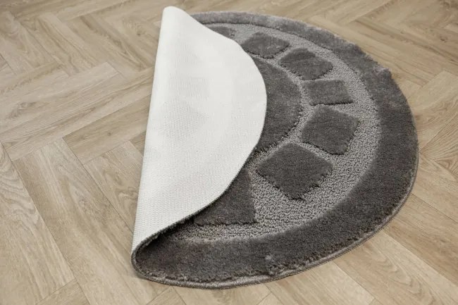 Kúpeľňový koberček Ocean sivý kruh