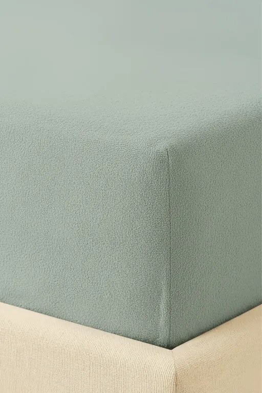 Froté plachta s gumičkou FROTTE šalviová Rozmer: 90x200x30 cm