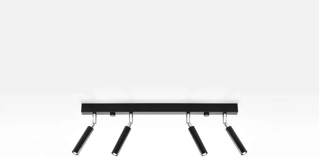 Bodové svietidlo Eyetech, 4x čierne kovové tienidlo, (možnosť polohovania)