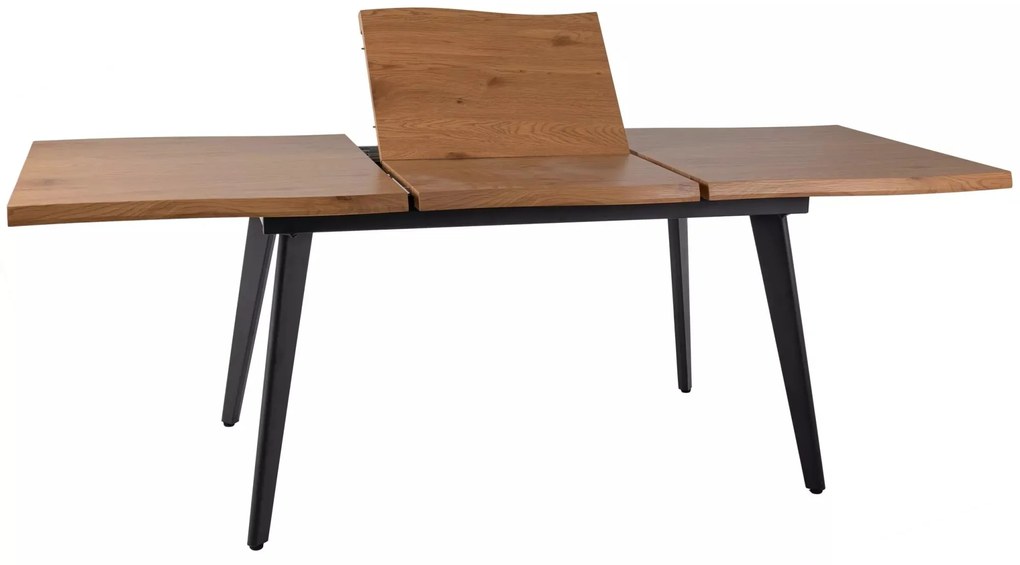 Rozkládací jídelní stůl Fresno 120/180 cm dub přírodní/černý