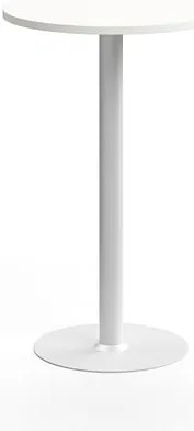 Barový stôl VERTICUS, Ø700x1100 mm, biely