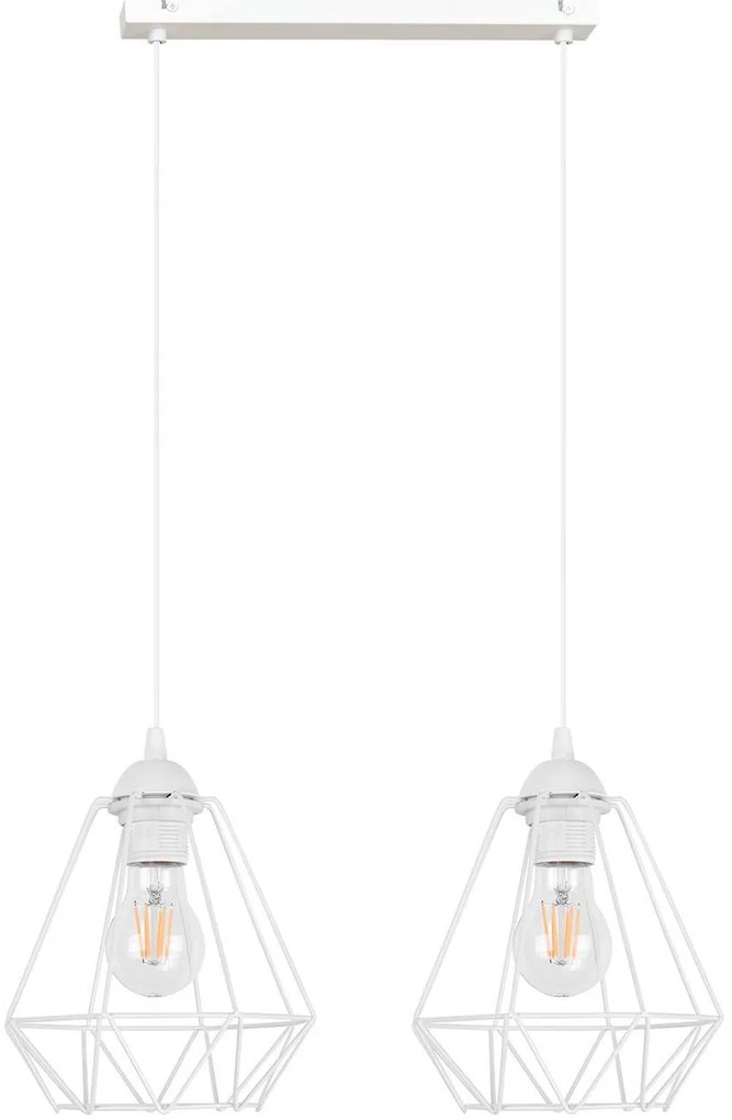 Závesné svietidlo Fusion, 2x drôtené tienidlo (výber z 2 farieb), l
