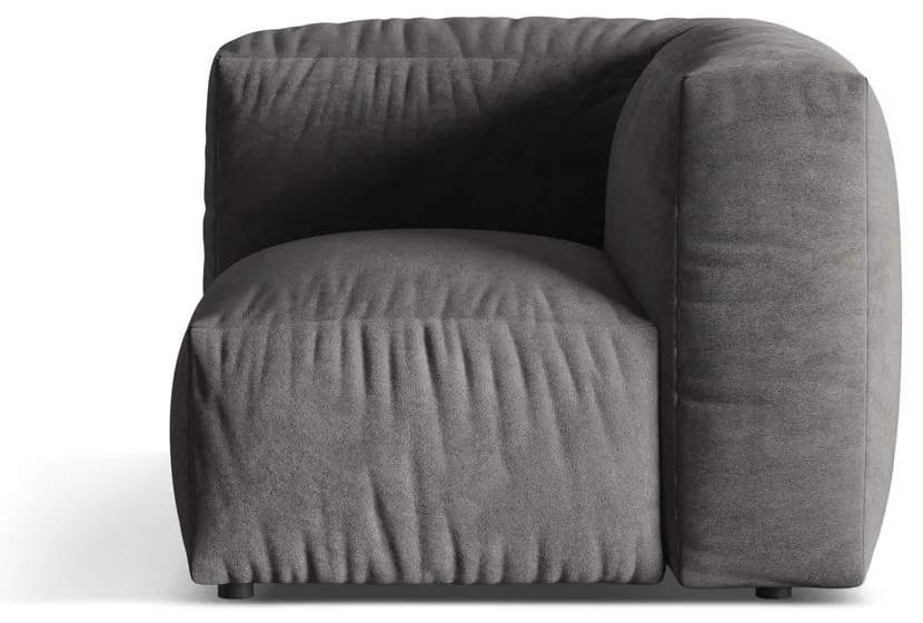 Sivý zamatový modul pohovky (variabilný) Martina – Micadoni