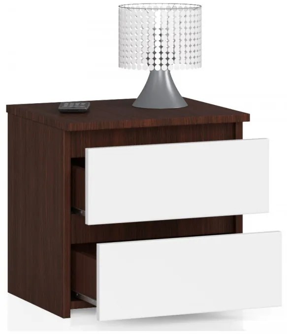 Nočný stolík CL2 2SZ CLP wenge / biely