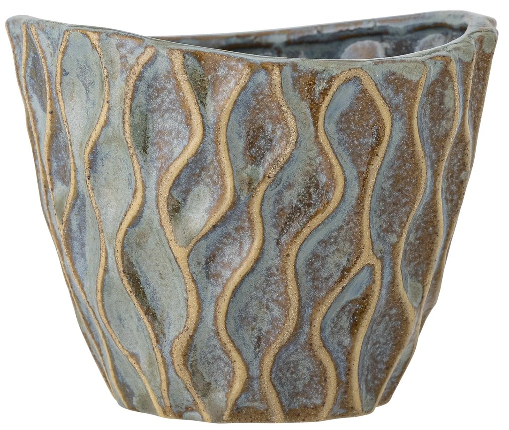 Bloomingville Keramický obal na kvety Feren Blue