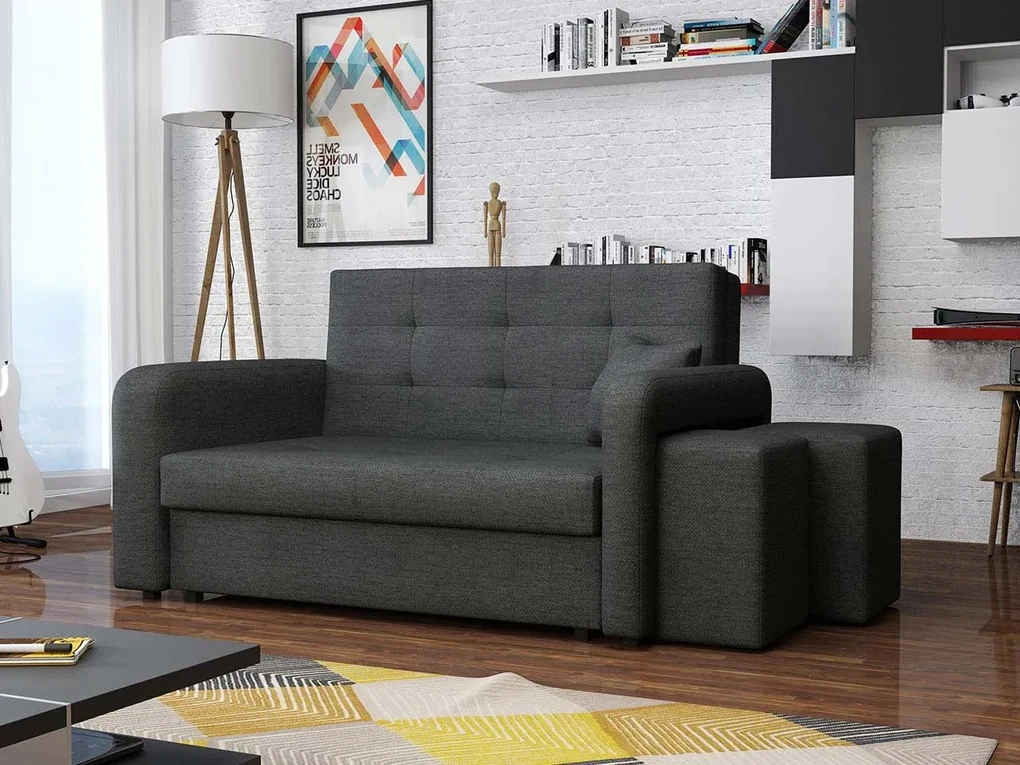 Pohovka s taburetkami Clivia Home II, Taburetka: ľavá strana, Dostupné poťahy: Enjoy 21