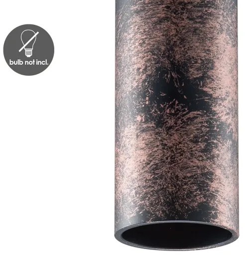 Luster na lanku SAGA 1xE27/40W/230V čierna/bronzová