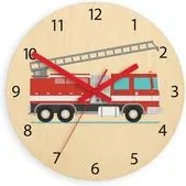 Detské nástenné hodiny Hasičské auto