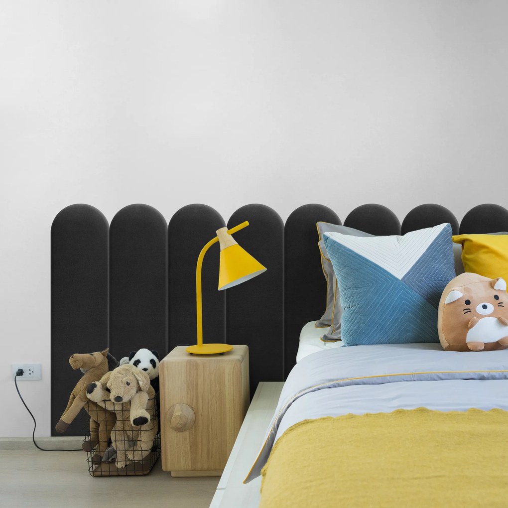 Zástena za posteľ - Oblúk - 20x80cm Farba: Grafit