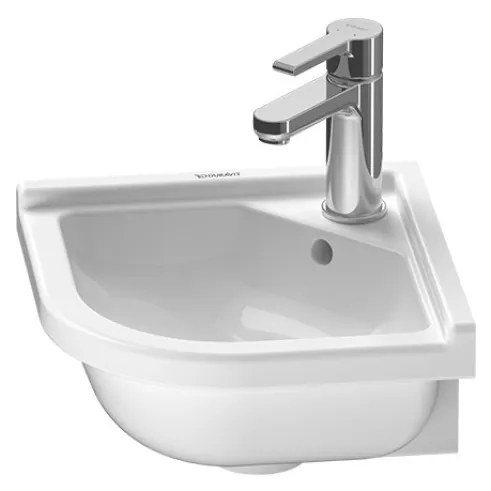 Duravit Starck 3 - Rohové umývadielko 430x380 mm, biela 0752440000