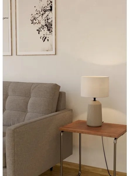 Eglo 900823 - Stolná lampa CAPALBIO 1xE27/40W/230V krémová