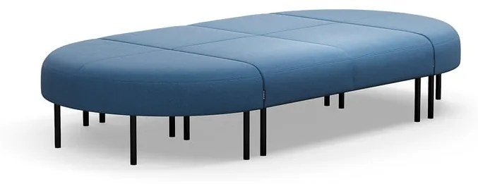 Pohovka bez operadla VARIETY, 8 miestna, látka Pod CS, modrá