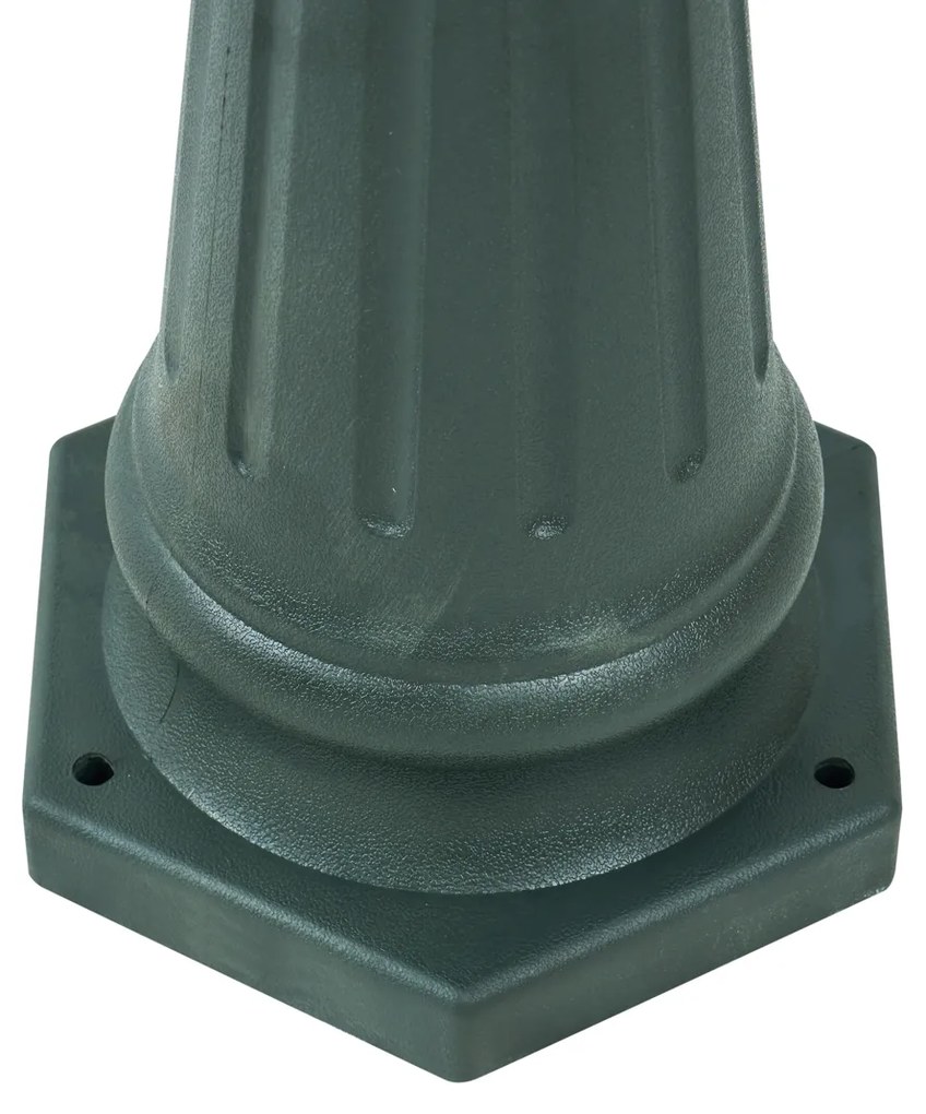 Klasická vonkajšia lampa tmavozelená 217cm 3-svetlá IP44 - New Haven