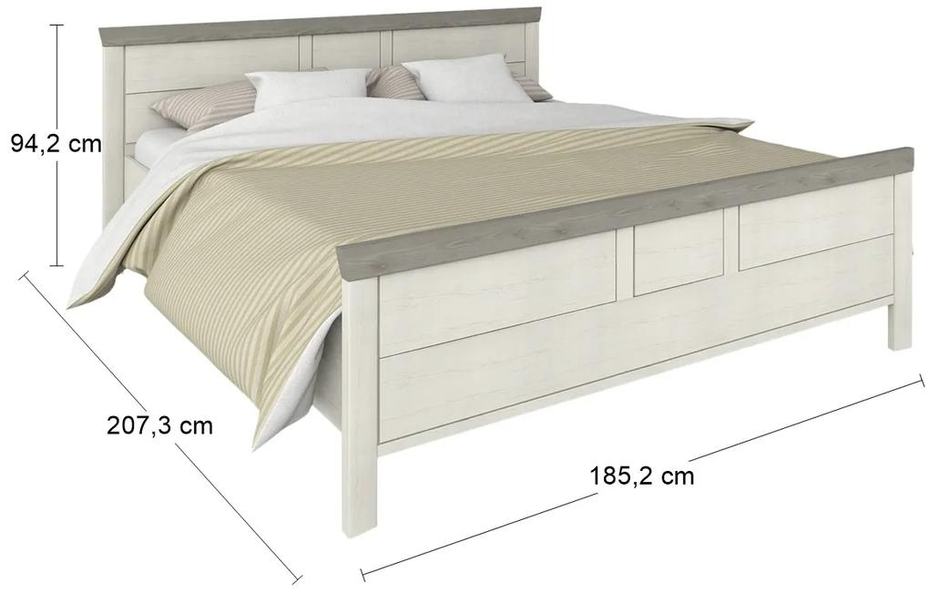 Manželská posteľ s roštom Orentano 160 - pino aurelio / madagascar / nelson