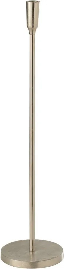 Strieborný raw vysoký svietnik na úzku sviečku Norry silver - Ø 15*61cm