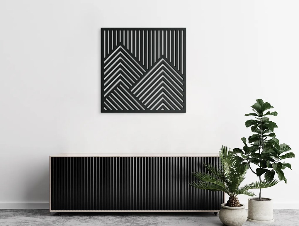 drevko Moderný obraz Vrcholovka Rozmer obrazu: 32,5 x 32,5 cm, Farba dekorácie: Čierna