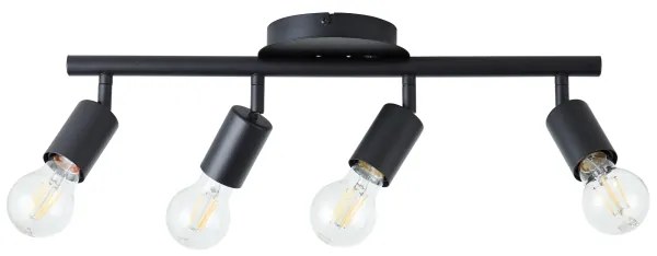 Brilliant - Bodové svietidlo TIFFANY 4xE27/28W/230V čierna