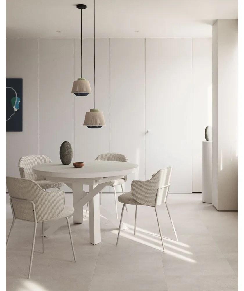 Béžové čalúnené jedálenské kreslá v súprave 2 ks Yunia – Kave Home