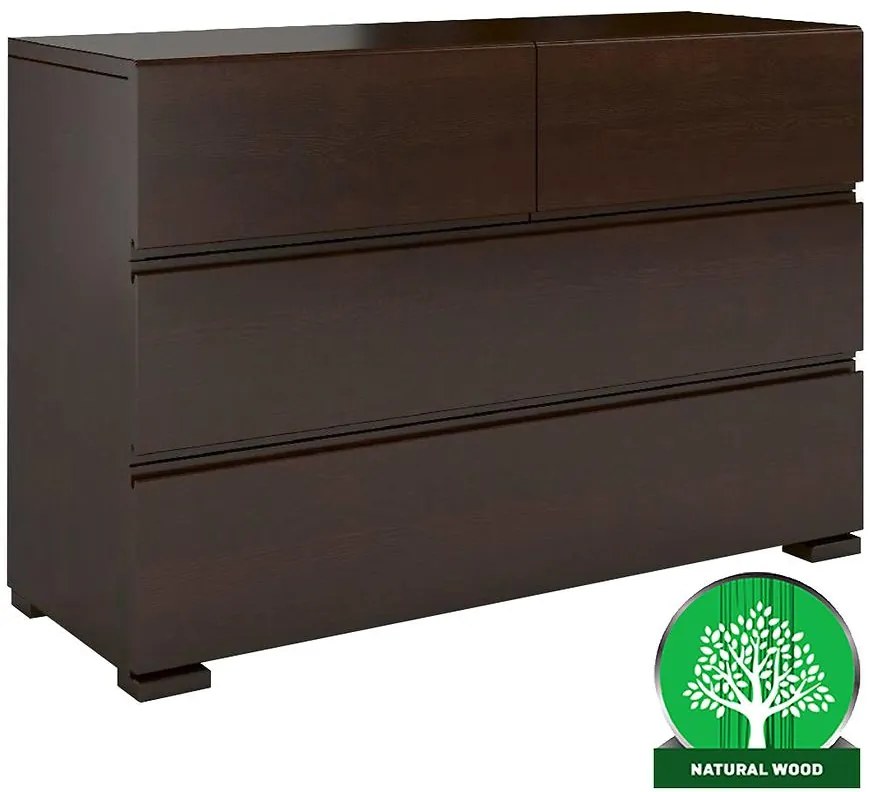 Komoda drevená borovica 4s Skandica Vestre Palisander