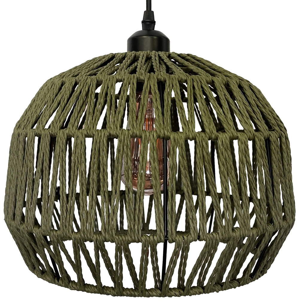 Toolight Boho, závesné svietidlo 1xE27 APP1293-1CP, zelená, OSW-03805