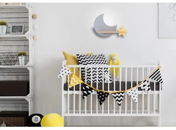 LED Detské nástenné svietidlo s poličkou MOON LED/5W/230V