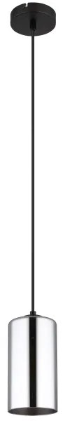 Globo 21002H - Luster na lanku OLLY 1xE27/25W/230V pr. 11 cm čierna