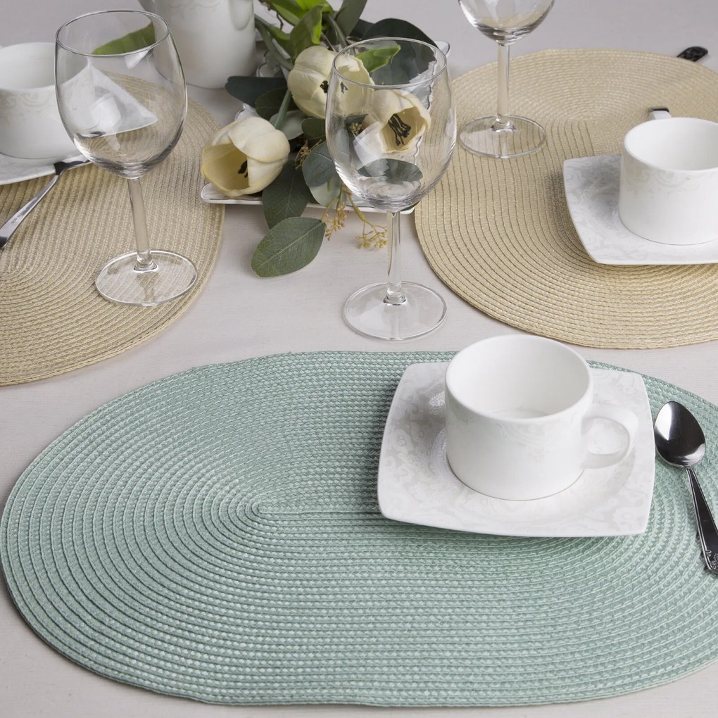 SADA 6 KS PRESTIERANIE NA STÔL JUDY2 45X30 CM STRIEBORNÁ