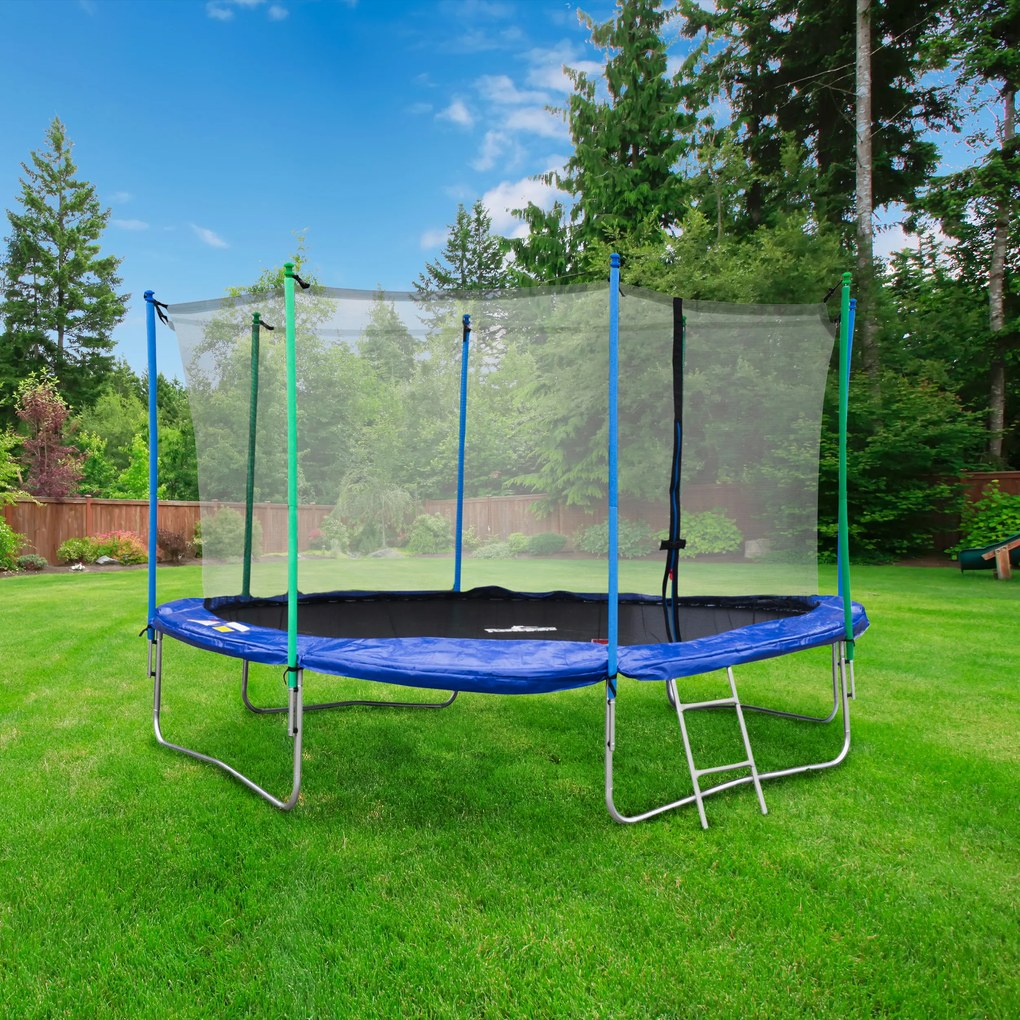 Trampolína Jumper 366 cm - čierna / modrá