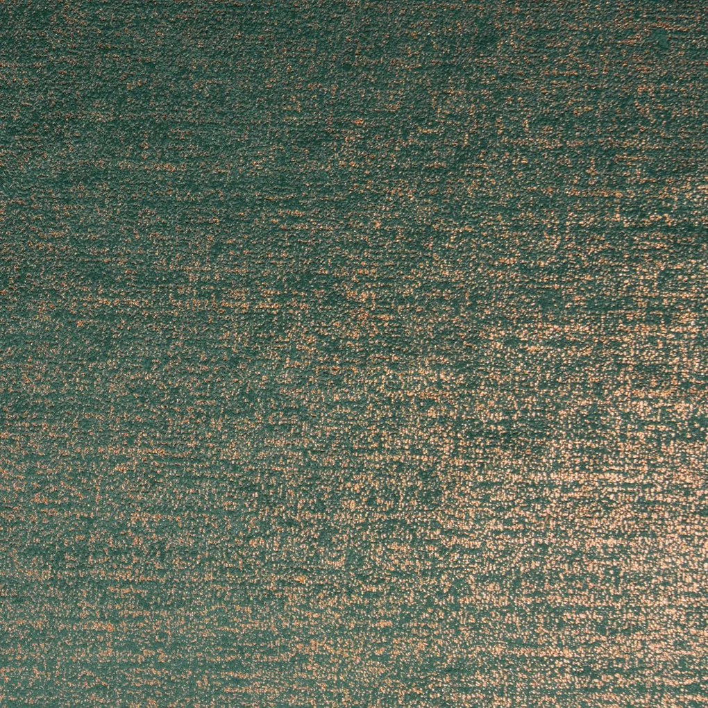 Zamatový tyrkysovozelený záves AMBI so škvrnitou medenou potlačou 140x270 cm