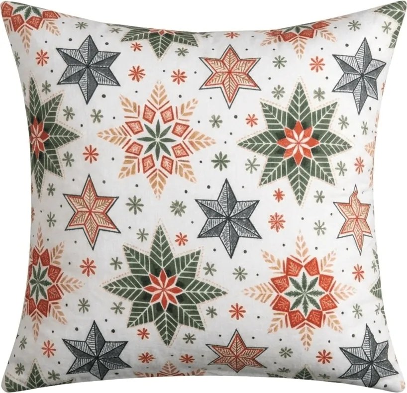 Obliečka na vankúš z mikrovlákna CHRISTMAS STAR 45x45 cm, farebný